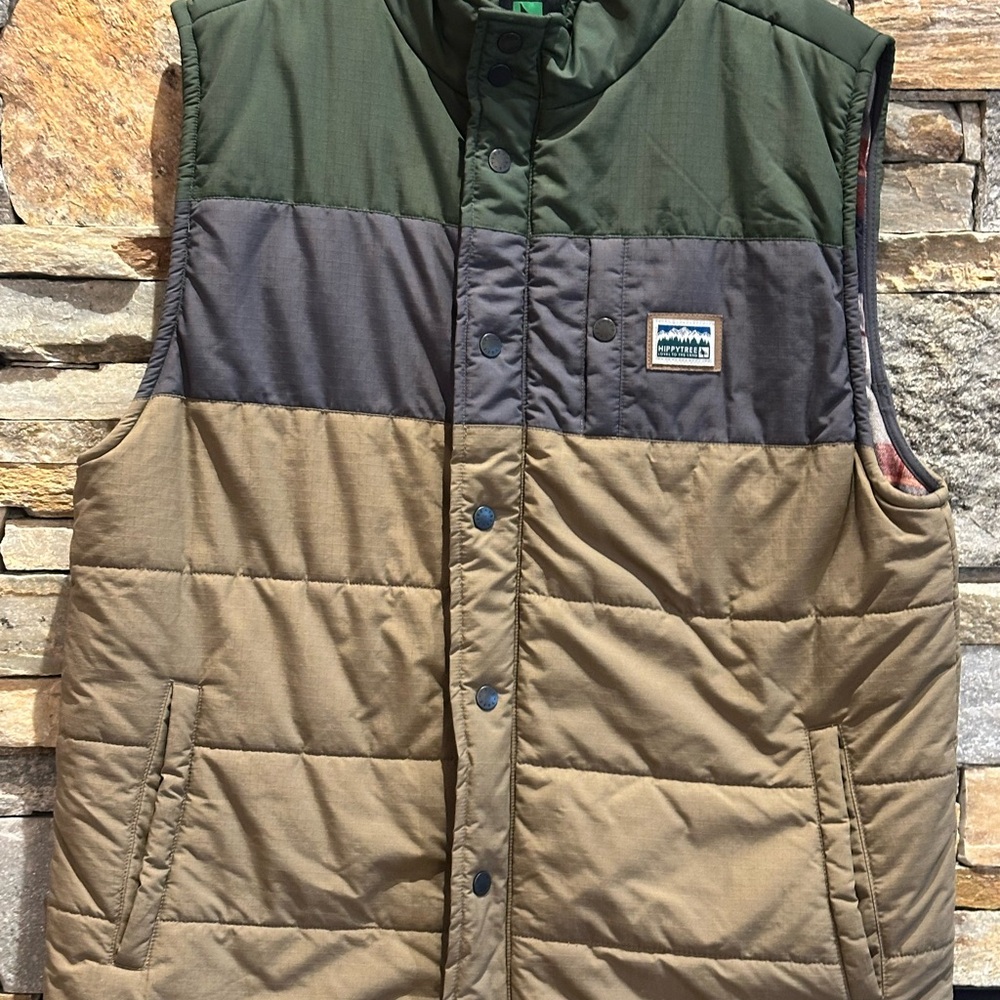 HIPPYTREE (Hunter Series) Men's Olive and Khaki Quilted Vest